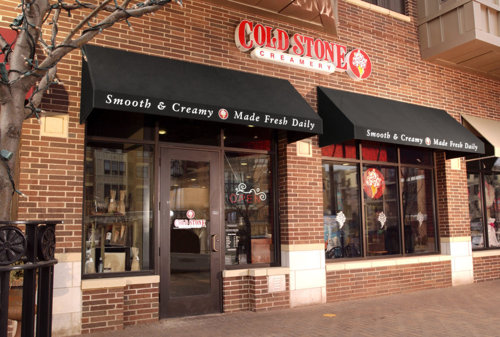 cold stone creamery is a top chain restaurant